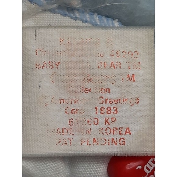 Vintage 1983 Kenner Blue Plush Baby Tugs Care Bear 10 Inch with Diaper - Picture 8 of 9